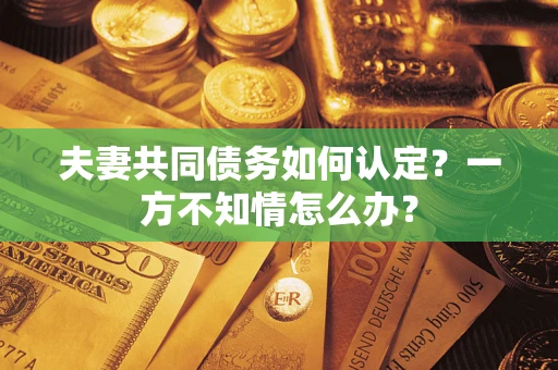 济南夫妻共同债务如何认定？一方不知情怎么办？