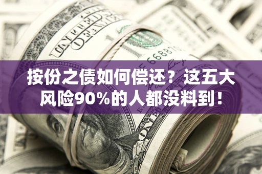 济南按份之债如何偿还？这五大风险90%的人都没料到！