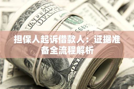 济南担保人起诉借款人：证据准备全流程解析